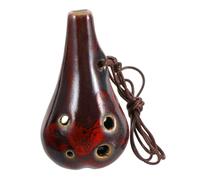 Milisten Ceramic Ocarina Alto Wind Instrument for Beginners Portable Musical for Practice with Glazed Design Easy to Learn and Play Random Color