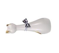 Milisten Ceramic Pet Urn Small Ashes Container for Cats and Dogs, White Keepsake Urn with Gold Ear Detail, Animal Memorial Box for Home Display