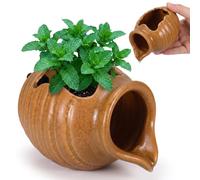 Milisten Ceramic Pond Spitter Jug Fits 8mm Hose Garden, Only Jug No Pump | 12.4cm ceramic pond spitter jug,decorative water feature for garden pond, outdoor landscape decoration