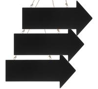 MILISTEN Chalkboard Writeable Wooden Arrows Hanging Notice Sign Mini Message Sign Board Signpost for BBQ Party Wedding Christmas Bar Wall Decoration Pack of 3