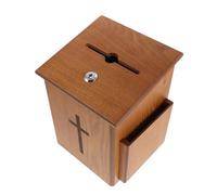 Milisten Charity Collection Box Envelope Collection Box Wooden 12x9x7inch Wide Slot Effortless Auditing Delicate Wooden Craftsmanship Inspiring Atmosphere for Public Events