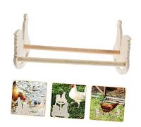 Milisten Chicken Stand Multi Functional Perch for Poultry Play Smooth Polished Wood for Safe Chewing for All Breeds Ages Durable Reusable Chicken Coop
