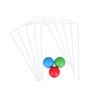 Milisten Childrens Croquet Game Wooden Balls Metal Goal Hoops for Outdoor Lawn Play Promotes Strategy Coordination Easy Setup for Family Gatherings