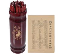 Milisten Chinese Fortune Telling Sticks with Wooden Storage Cup, Traditional Divination Game Prop, Playable and Simple to Store, Lightweight Design for Family Gathering and Style