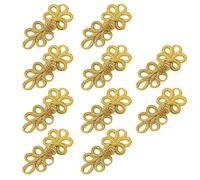 Milisten Chinese Knots Buttons Cheongsam Knot Loop Fastener 3.1X1.4X0.3 Inch Hand-Sewn Decorative Clothing Buttons for Cardigans Sweaters Scarves DIY Accessories