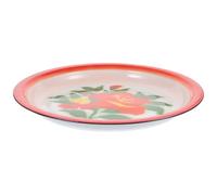 Milisten Chinese Style Food Dish Enamel Plate 12 Inch Round Snack Tray Multi-Function Serving Platter for Living Room Study Room Use