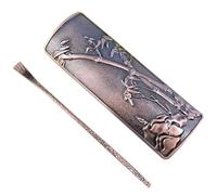 Milisten Chinese Tea Spoon Tea Making Utensils Handcrafted Alloy Copper Material with Scoop Accessories