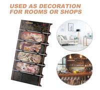 Milisten Chinese Traditional Resin 4-panel Folding Screen Desktop Divider with Ancient Lady Art, Small Chinese Style Room Partition Decor for Home and Office