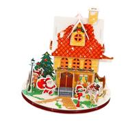 Milisten Christmas House Puzzle DIY Jigsaw Holiday Decoration Educational Model for Safe and Creative Gift