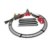 Milisten Christmas Train with Track Battery Operated Electric Holiday Locomotive with Vintage Style Tabletop Christmas Scene Decor for Creative Indoor Play and Family Celebrations