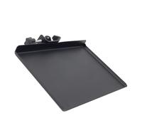 Milisten Clamp-on Microphone Stand Dual Mic Rack and Sound Card Tray, Black Microphone Shelf for Live Streaming and Recording Studio