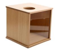 Milisten Clear Hamster Sand Bath Box with Smooth Edges for Guinea Pigs and Gerbils Wooden Acrylic Digging Container for Pets Shower and Bath Enriching Digging and Burrowing Activity