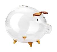 Milisten Clear Transparent Piggy Bank Money Jar for Adults Coin Box with Adorable Bear Design Easy Savings Tracker Birthday Financial Management and Collection