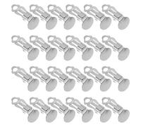 Milisten Clip- on Earring Findings Pad Base Round Flat Back Tray Earring Clips Setting for Non Piercing DIY Making Jewelry, 100Pcs, 2. 5X1. 3X1. 3CM