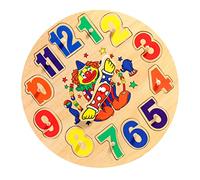 Milisten Clock Playthings Wooden Boys and Girls Educational Toy Early Education Toy