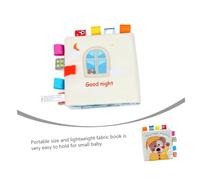 Milisten Cloth Book Soft Fabric Educational Learning for Boy Girl Washable Puzzle Book with Puppy Goodnight Theme Portable Lightweight Early Development Plaything for Boy Girl