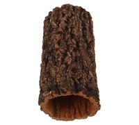 Milisten Coffee- Hollow Tree Trunk Hideout for Crab and Frog with Moist Hide Feature, Wood Material, 20x10x10cm, for Breeding Periods and Vivarium Habitat as Reptile Amphibian Shelter