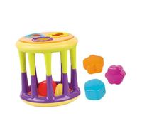 Milisten Cognitive Gripping Cylinder for Educational Plastic Geometrical Assemble Blocks Bright Color Recognition and Hand Preschool Learning Game