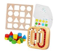 Milisten Cognitive Puzzle Maze for Seniors Geometric Rotating Bean Brain Teaser Game Memory Enhancing Educational for Elderly Adults Portable Sensory Activity for Cognitive Skills