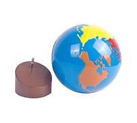 Milisten Colorful Eye-protective World Globe for Boys and Girls Educational Toy Desktop Decoration Wooden Base, Stimulates Intelligence and Geography Learning for Toddlers and Children