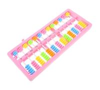 Milisten Colorful Plastic Abacus with Rods and Beads Automatic Reset Educational Counting Tool for Mental Arithmetic Calculator for Addition and Subtraction Learning