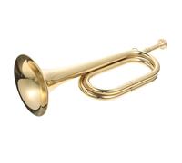 Milisten Copper Golden Bugle Trumpet Professional Bugle with Beautiful and Natural Sounds Lightweight and Easy to Carry for School Band