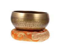 Milisten Copper Singing Bowl 9cm for Yoga Meditation with Leather Mallet and Cushion Set Therapeutic Sound Healing Random Color