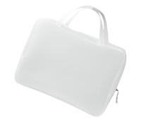 Milisten Cosmetic Mesh Bag, Makeup Mesh Bag White EVA Waterproof Zipper Design Portable Large Capacity Pouch for Travel Organizer