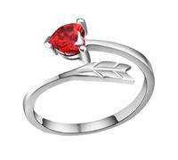 Milisten Couple Promise Ring 925 Sterling Silver Adjustable Open Ring Cupid Arrow Heart Design Fashion Jewelry for His and Her Matching Finger Accessory