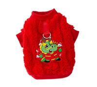 Milisten Cozy Dog Winter Clothes Puppy Coat with Harness Hook Warm Pet Sweater Featuring Festive Chinese Dragon Pattern for Year Bright Red Color Comfortable Fit for Dogs