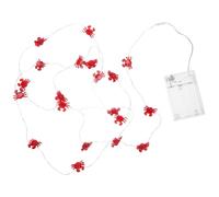 Milisten Crab String Lights (20 LED) - Battery Operated Nautical Red Crab Fairy Lights on Silver Copper Wire for Beach Theme Party, Ocean Nursery Decor and Patio Ambiance