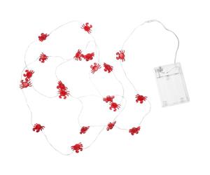 Milisten Crab String Lights (20 LED) - Battery Operated Nautical Red Crab Fairy Lights on Silver Copper Wire for Beach Theme Party, Ocean Nursery Decor and Patio Ambiance