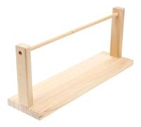 Milisten Craft Ribbon Storage Organizer Wood Rack Spool Holder Single-Layer Ribbon Display Stand for Crafting and Sewing Supplies in Home and Workshop