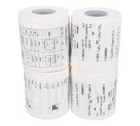 Milisten Creative 4pcs Toilet Paper Set Chemical and Physics Formula Prints, Decorative Bathroom Tissue Rolls, Practical Home Accessory Novelty Science Pattern