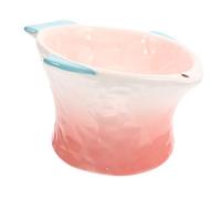 Milisten Creative Cat and Dog Food Dish Cute Pink Fish-shaped Elevated Bowl Easy to Clean Pet Feeder for Treats and Snacks Multi-functional Food Dish for Cats and Puppies