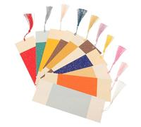 Milisten Creative Chinese Style Wax-dye Calligraphy Bookmarks with Tassels, Large Size Soft Paper Bookmarks 20 Sheets Pack for Students DIY Hanging Tags and Reading Accessories Color