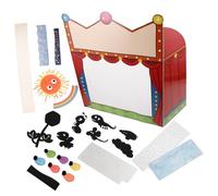 Milisten Creative DIY Shadow Puppet Show Theater Kit for Educational Puppet Craft Set for Storytelling Science Exploration Develops Fine Motor Skills Artistic Creativity