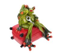 Milisten Creative Frog-shaped Resin Coin Storage Box for Couples Saving Pot and Adorable Bedroom Decor Practical Money Bank to Cultivate Financial Skills Tabletop Ornament