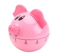 Milisten Creative Pig Shaped Mechanical Kitchen Timer Countdown Reminder for Cooking Baking Study, Pink Cartoon Wind up Timer Suitable for Home and Classroom Use