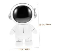 Milisten Creative Spaceman Piggy Bank Silver Astronaut Money Box for Boys Decorative Saving Bank Ornament Cultivates Financial Skills and Decor