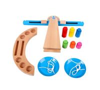 Milisten Creative Wooden Balance Scale Educational for Early Learning Stem Activity Safe Beech Wood Preschool Development Gift
