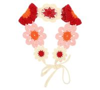 Milisten Crochet Flower Headband Bandana Tie-back Knit Headband Ethnic-inspired Cloth Comfortable Adds Cuteness Women Parties Charming Stylish Accessory