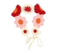 Milisten Crochet Flower Headband for Women and Knitted Hair Scarf with Floral Pattern Comfortable Cloth Material Elegant Hair Wrap for Charming and Sweet Hairstyles
