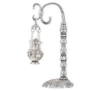 Milisten Cross Incense Burner Small Silver Aromatherapy Censer Religious Church Accessory Pilgrimage Worship Furnace Home Fragrance Ornament