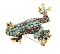 Milisten Cute Enamel Pin Metal Pin Frog Brooch Unique Creative Stylish That Will Not Deform Or Break Or Tear Clothes Decorative Accessory for Bags Or Suits Present Option for Friends Or