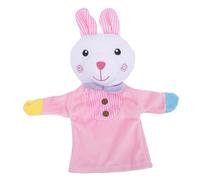 Milisten Cute Rabbit Animal Hand Puppet Soft Plush for Adults Interactive Cartoon Animal for Puppet Theatre Role Play and Early Learning Skills Development