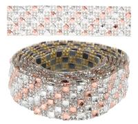 Milisten Cuttable Costume Rhinestone Ribbon with Hot-Fix Stones, Multi-Purpose Decorative Trim for DIY Clothes and Accessories