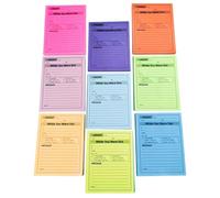Milisten Daily Use Fluorescent Message Pads Portable Memo Pads Index Labels for Home and Student Note Stickers