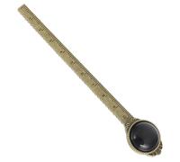 Milisten Delicate Alloy Book Mark Paper Label Zinc Alloy and Natural Stone Bookmark Ruler Long Serving Life Repeated Use Practice and Review During Examinations for Students