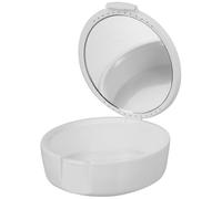 Milisten Denture Storage Box Portable Travel Case for Dentures Retainers Mouth Guards Compact Artificial Tooth Container